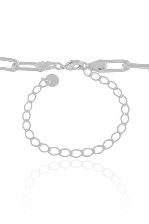 Choker Elos 5 mm Ródio Branco