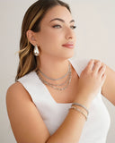 Choker Elos Ovais 4 mm Ródio Branco