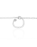 Choker Elos Ovais 4 mm Ródio Branco