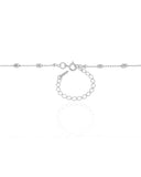 Relicário Estrela Gomos Ródio Branco - 45 cm