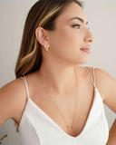 Brinco Argola Click em U Lisa 1.5 cm Banhado a Ouro 18K