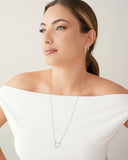 Brinco Argola Click em U Lisa 1.5 cm Ródio Branco