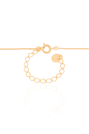 Gargantilha Infantil Veneziana Laço Cristal Banhado a Ouro 18K