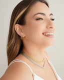 Choker Malha Relógio 8 mm Banhado a Ouro 18K