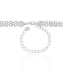 Choker Malha Relógio 8 mm Ródio Branco