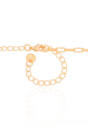 Choker Elos Retangulares 5 mm Banhado a Ouro 18K