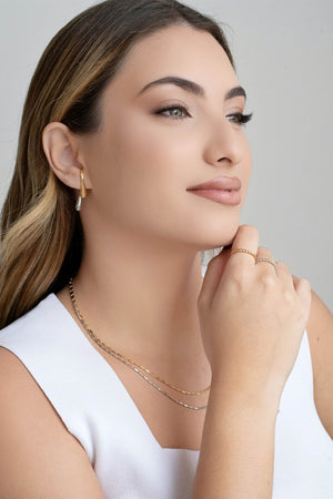 Anel Ajustável Torcido Tamanho M Banhado a Ouro 18K