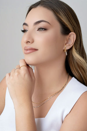 Anel Ajustável Torcido Tamanho M Ródio Branco