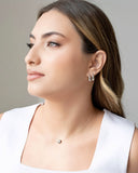 Choker Nylon Coração Liso 8 mm Ródio Branco