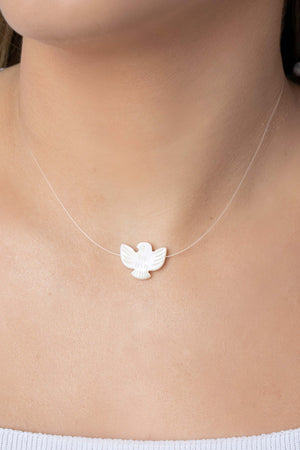 Gargantilha Nylon Espírito Santo Banhado a Ouro 18K - 38 cm