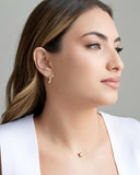 Brinco Argola Click Abaulada Lisa 1.6 cm Banhado a Ouro 18K