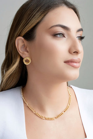 Choker Elos Detalhados Banhado a Ouro 18K