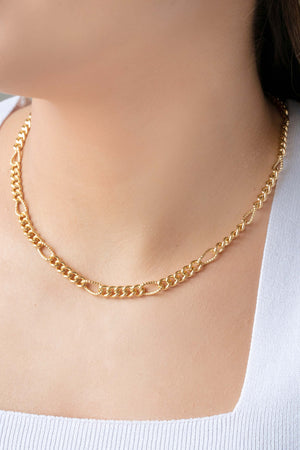 Choker Elos Detalhados Banhado a Ouro 18K