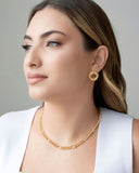 Brinco Torcido Entrelaçado 1.9 cm Banhado a Ouro 18K