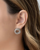 Brinco Torcido Entrelaçado 1.9 cm Ródio Branco