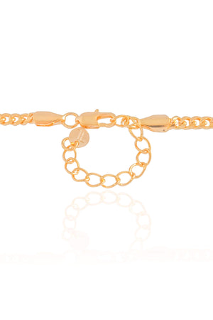 Gargantilha Grumet 4 mm Fecho Mosquetão Banhado a Ouro 18K - 40 cm