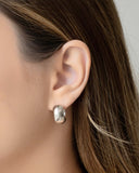 Brinco Argola Click Lisa 1.7 cm Ródio Branco