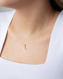 Choker Nylon Letra T Banhado a Ouro 18K