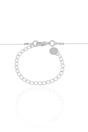 Choker Nylon Letra V Ródio Branco