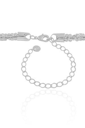 Choker Detalhada 6 mm Ródio Branco