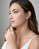 Ear Cuff Orgânico Ródio Branco