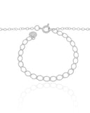 Choker Elos Gotas Coloridas e Pontos de Luz Cristal Ródio Branco