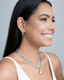 Choker Miçangas Coloridas Ródio Branco