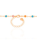 Gargantilha Pontos de Luz Coloridos Banhado a Ouro 18K - 45 cm