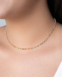 Choker Riviera Colorida 1.7 mm Banhado a Ouro 18K