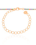 Choker Riviera Colorida 1.7 mm Banhado a Ouro 18K