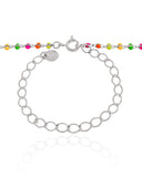 Choker Bolinhas Coloridas 2 mm Ródio Branco