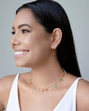 Brinco Argola em V Lisa 1.0 cm Banhado a Ouro 18K