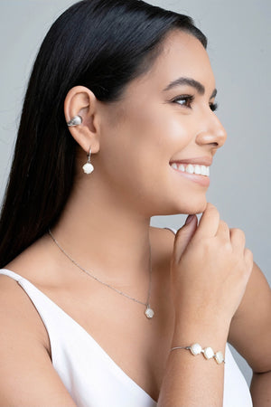 Piercing Gota Texturizada Ródio Branco