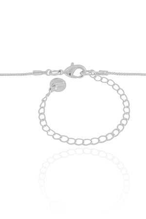 Gargantilha Veneziana Oval Liso Ródio Branco - 40 cm