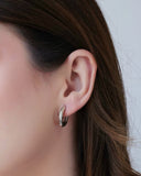 Brinco Argola Click Redonda Lisa 2.0 cm Ródio Branco