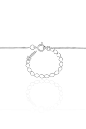 Gargantilha Gravata Palitos Texturizados Ródio Branco - 45 cm