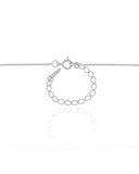 Gargantilha Gravata Palitos Texturizados Ródio Branco - 45 cm