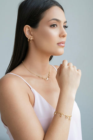 Brinco Argola Click Coração Liso 1.9 cm Banhado a Ouro 18K