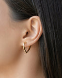 Brinco Argola Click Coração Liso 1.9 cm Banhado a Ouro 18K