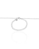 Choker Elos Trevo Preto Ródio Branco