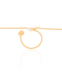 Gargantilha Rabo de Rato Pingente Orgânico Texturizado Banhado a Ouro 18K - 45 cm