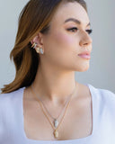 Piercing Orgânico Texturizado Banhado a Ouro 18K