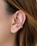 Piercing Orgânico Texturizado Banhado a Ouro 18K