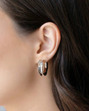 Brinco Argola Orgânica 2.3 cm Ródio Branco