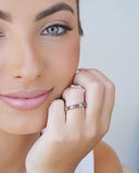 Anel Baguetes Coloridas Tamanho 12 Banhado a Ouro 18K