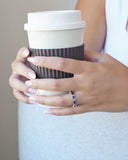 Anel Baguetes Coloridas Tamanho 20 Ródio Branco