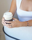 Anel Baguetes Coloridas Tamanho 20 Ródio Branco