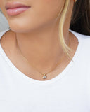 Gargantilha Veneziana Retangular Cristal Banhado a Ouro 18K - 40 cm