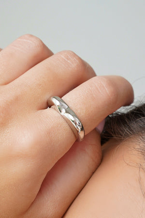 Anel Coração Liso Tamanho 20 Ródio Branco