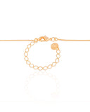 Gargantilha Veneziana Letra I 1.7 cm Bolha Banhado a Ouro 18K - 45 cm